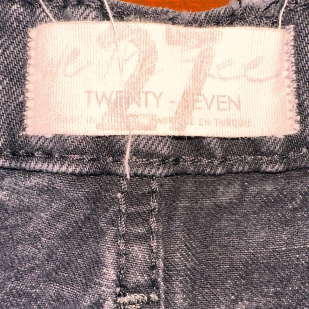 Free People We The Free Twenty-Seven Distressed Straight Leg Jeans Black Size 27 - Picture 5 of 10